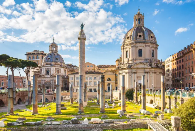 Foro Romano en Roma, Italia