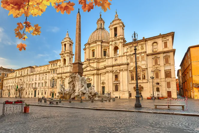 Piazza Navona en Roma, Italia