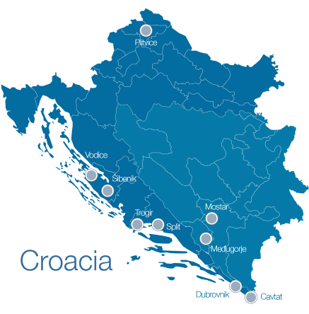 Mapa de Croacia