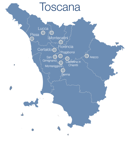 Mapa de Toscana