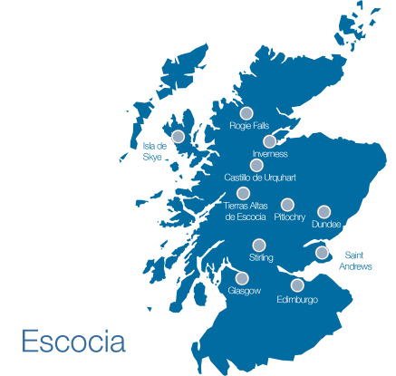 Mapa de Escocia