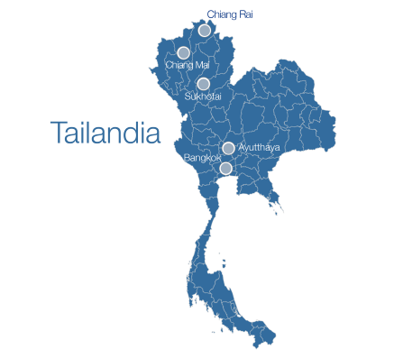 Mapa de Tailandia