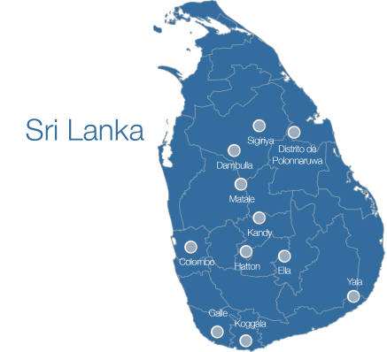 Mapa de Sri Lanka