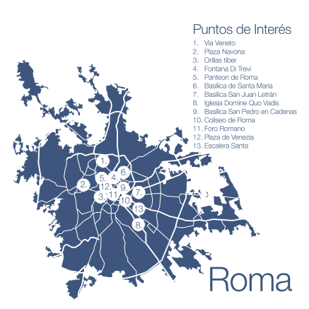 Mapa de Roma