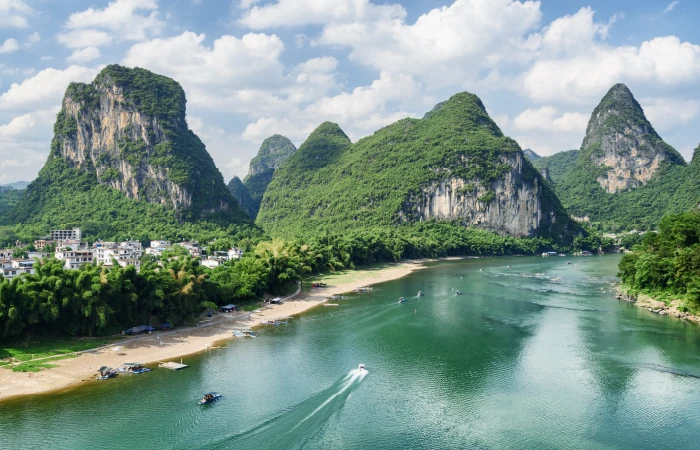 Vista del río en Guilin
