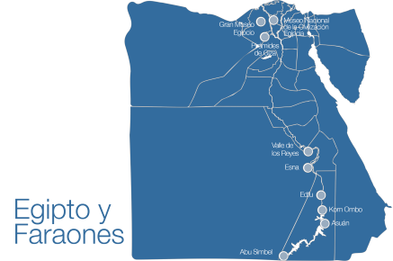 Mapa de Egipto y Faraones