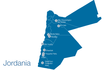 Mapa de Jordania