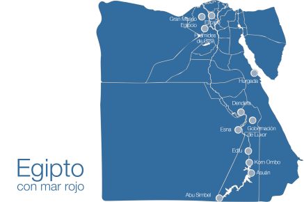 Mapa Egipto con Mar Rojo