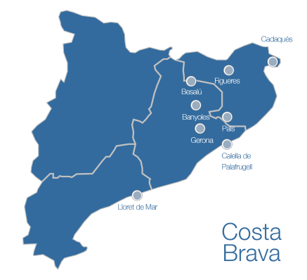 Mapa Costa Brava