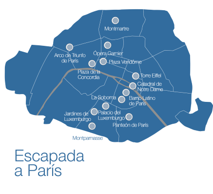 Mapa Escapada a París