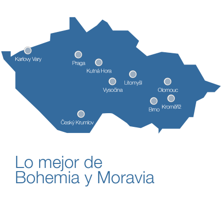 Mapa de Bohemia y Moravia