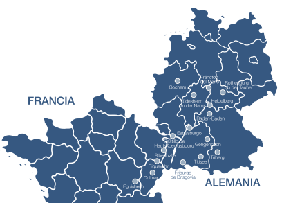 Mapa de Alemania y Francia