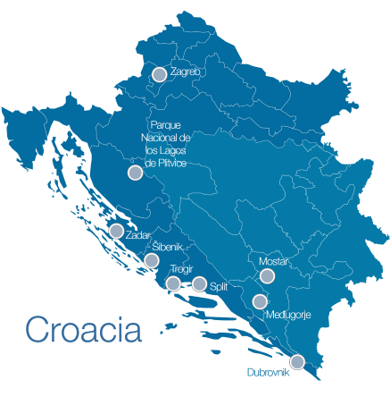 Mapa de Croacia