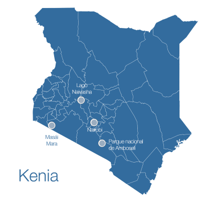 Mapa de Kenia
